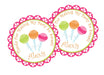 Candy Birthday Party Stickers