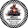 Checkered flag thank you sticker birthday