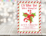 Christmas 1st Birthday Party Invitations