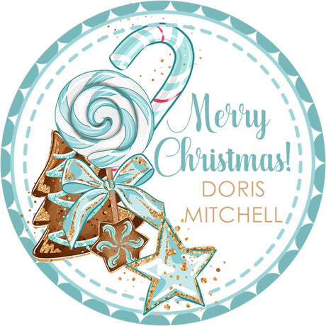 Baked With Love Christmas Stickers – Holiday Cookie Exchange Labels – Christmas Baking Gift Stickers