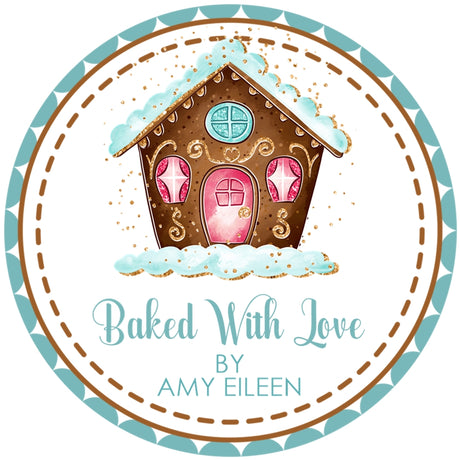 Baked With Love Christmas Stickers – Holiday Cookie Exchange Labels – Christmas Baking Gift Stickers