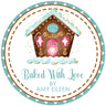 Baked With Love Christmas Stickers – Holiday Cookie Exchange Labels – Christmas Baking Gift Stickers