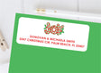 Christmas joy personalized holiday address labels