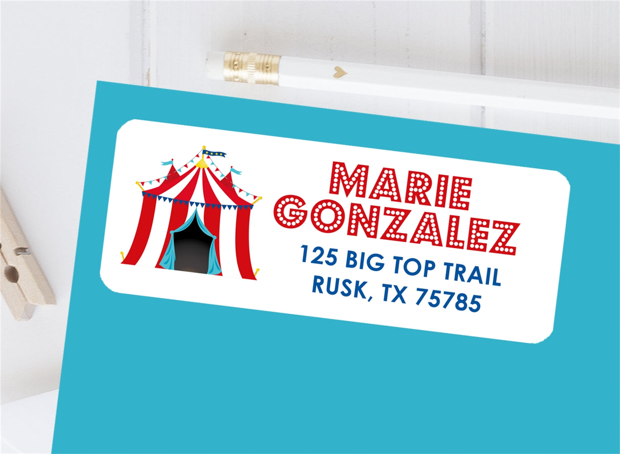 Circus Address Labels – Personalized Return Address Labels