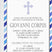 Classic boys first communion invitation design