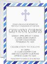 Classic boys first communion invitation design