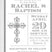 Classic cross baptism invitation in silver design