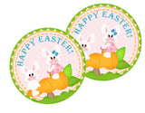 Colorful Easter Bunny Stickers