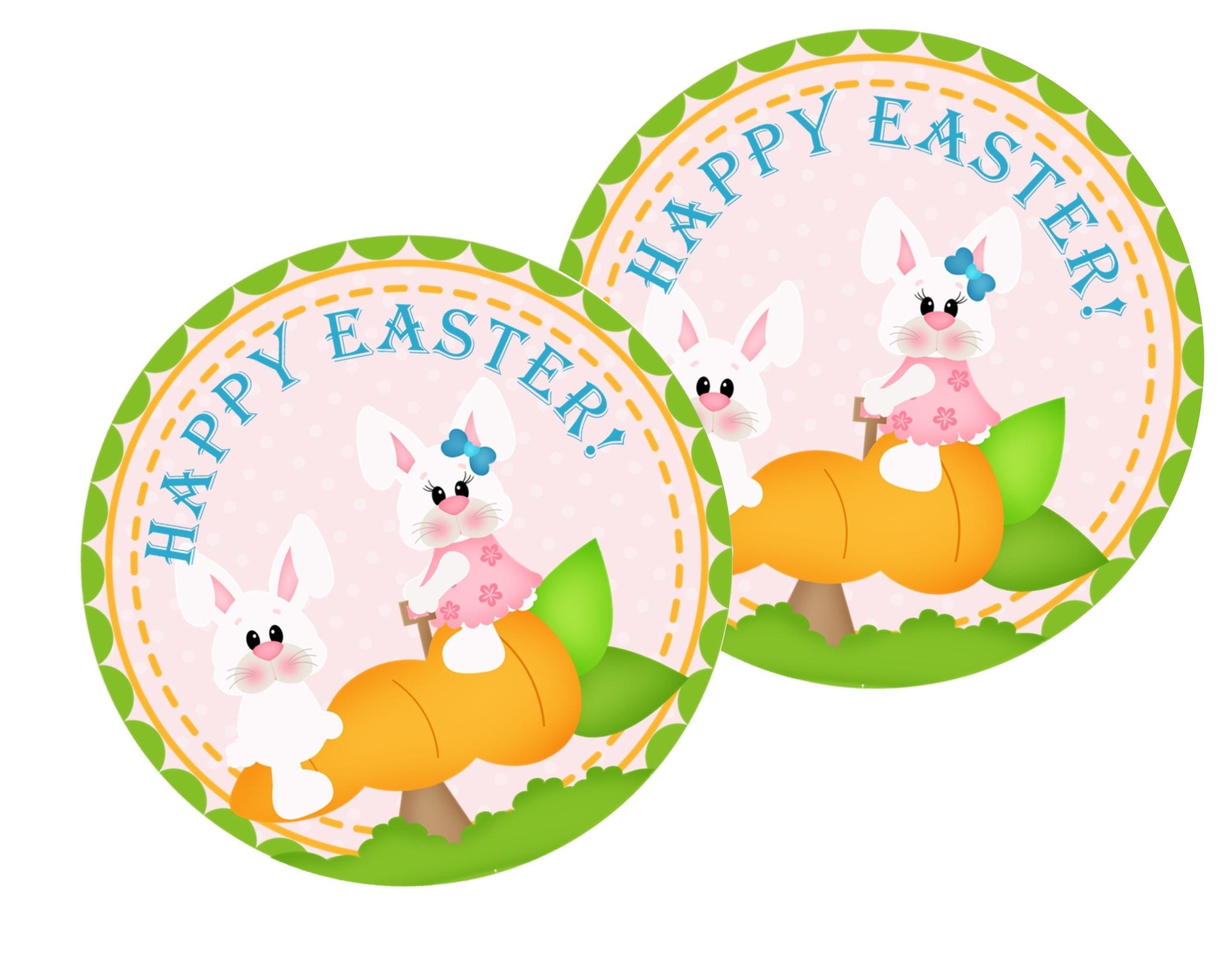 Colorful Easter Bunny Stickers