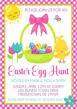 Colorful Easter Egg Hunt Invitations