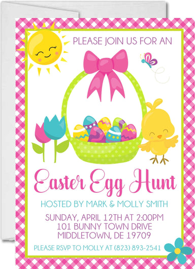 Colorful Easter Egg Hunt Invitations