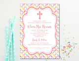 Colorful Pastel Baptism Invitations