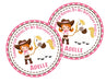 Cowgirl Birthday Party Stickers