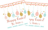 Custom Easter hanging egg favor label