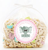 Cute baby elephant birthday sticker for 1st birthday party