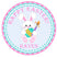 Cute bunny painting easter egg personalized sticker