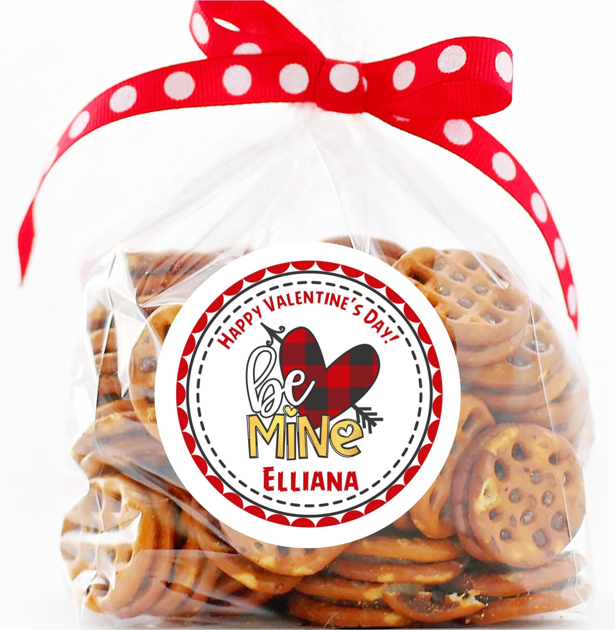 Cute plaid heart Valentine sticker