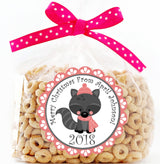 Cute woodland raccoon Christmas label