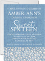 Denim And Diamonds Sweet 16 Party Invitations