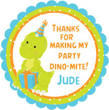Dinosaur Party Birthday Stickers
