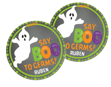 Drive-by Trick or Treating Ghost Halloween Stickers