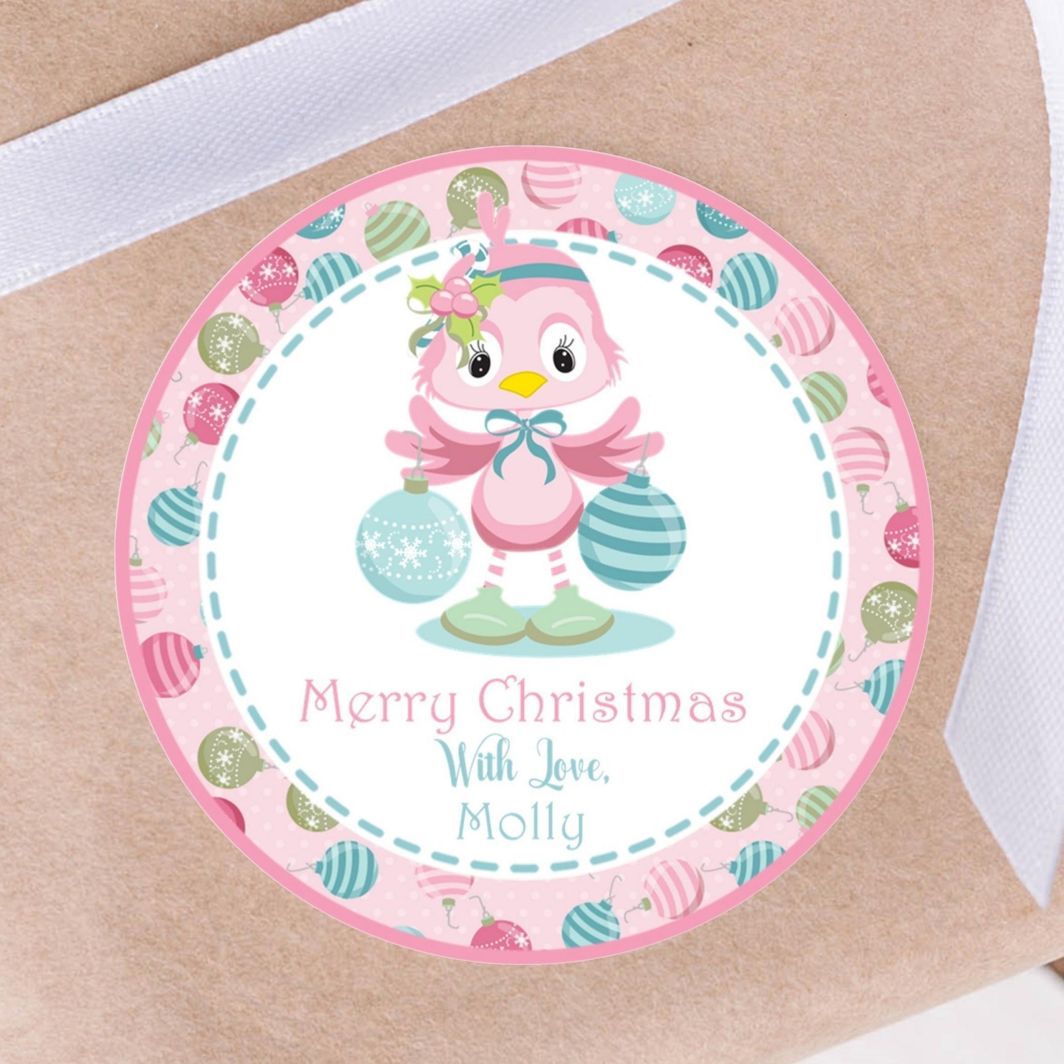 Girls Pastel Christmas Stickers