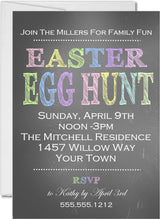 Pastel Easter Egg Hunt Invitations