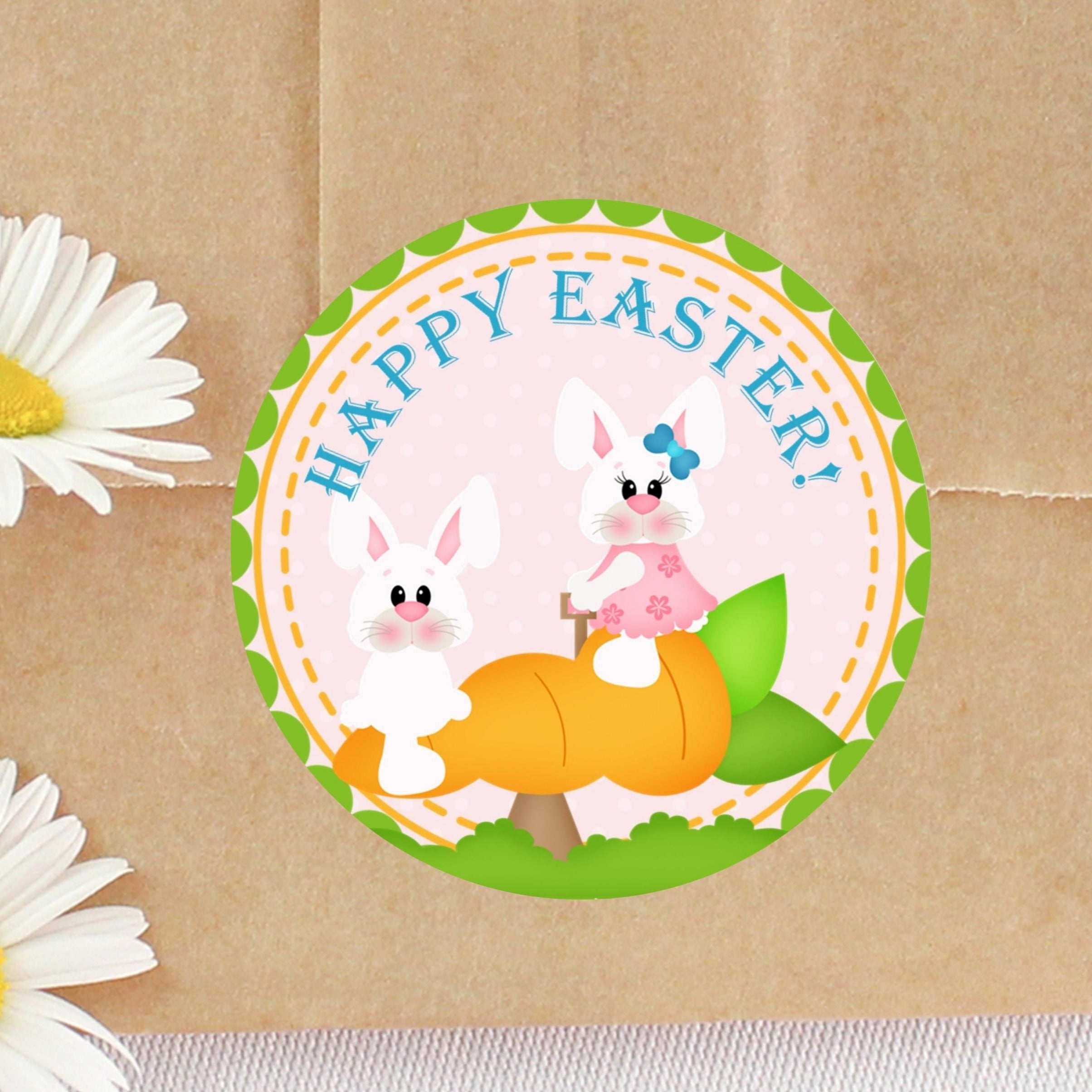 Colorful Easter Bunny Stickers