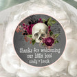 Elegant gothic baby shower sticker