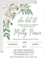 Elegant orchid floral graduation invitation design