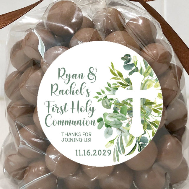 Eucalyptus greenery First Communion sticker