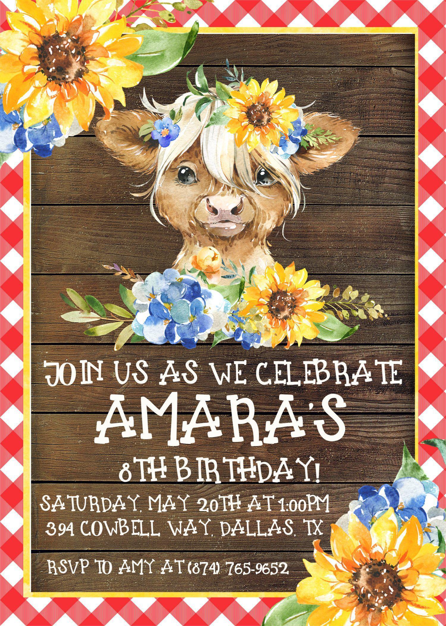 Farm Birthday Party Invitations