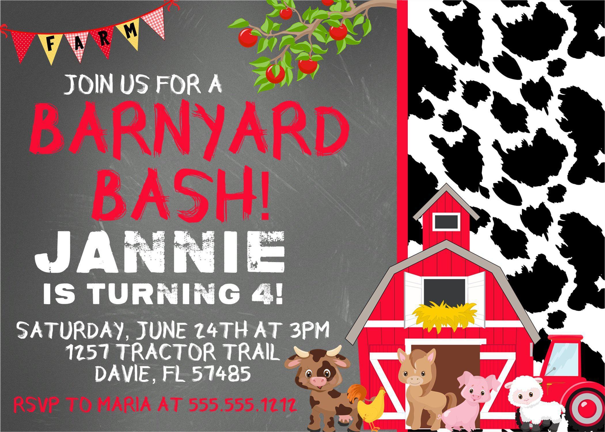 Farm Birthday Party Invitations