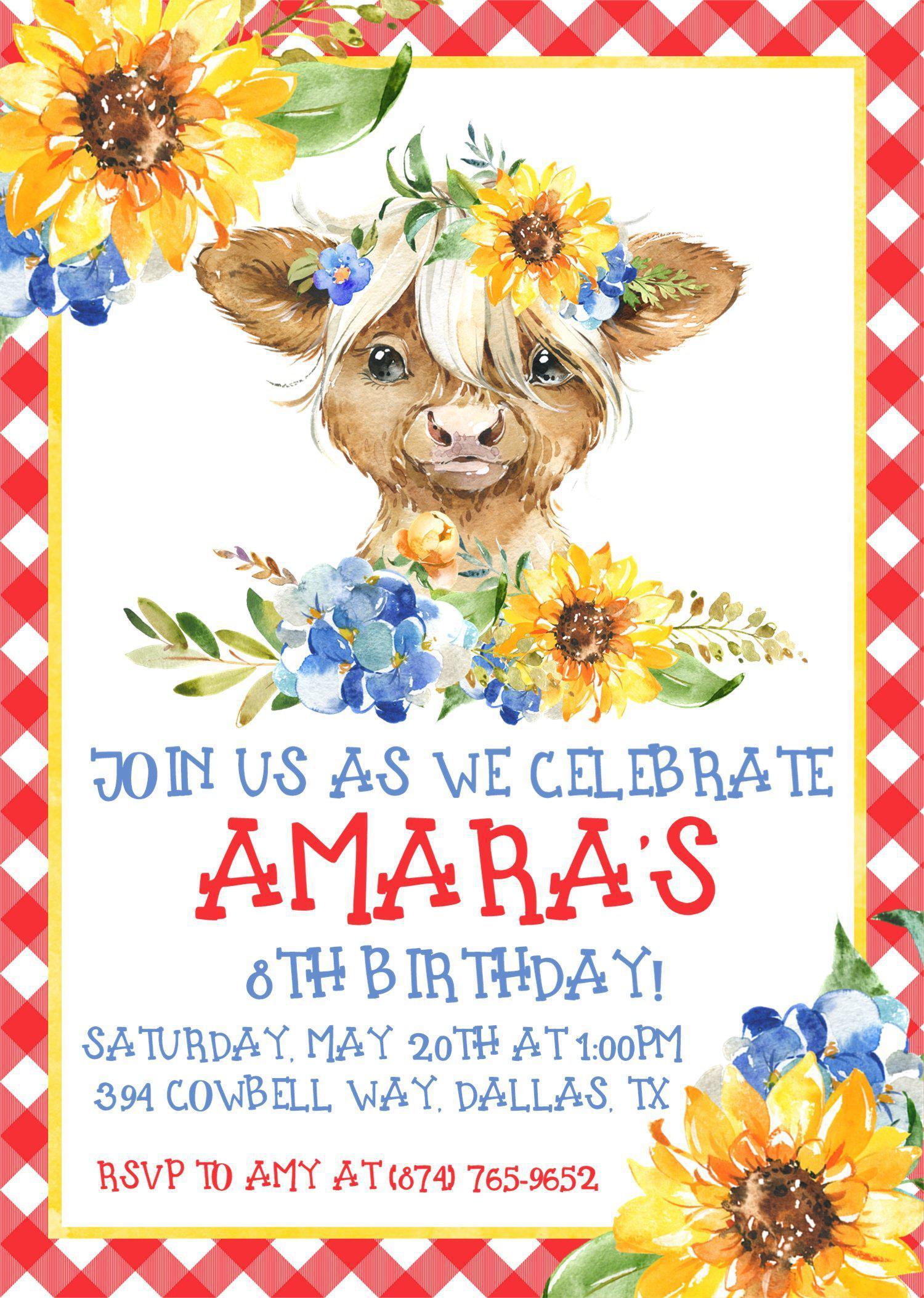 Farm Birthday Party Invitations