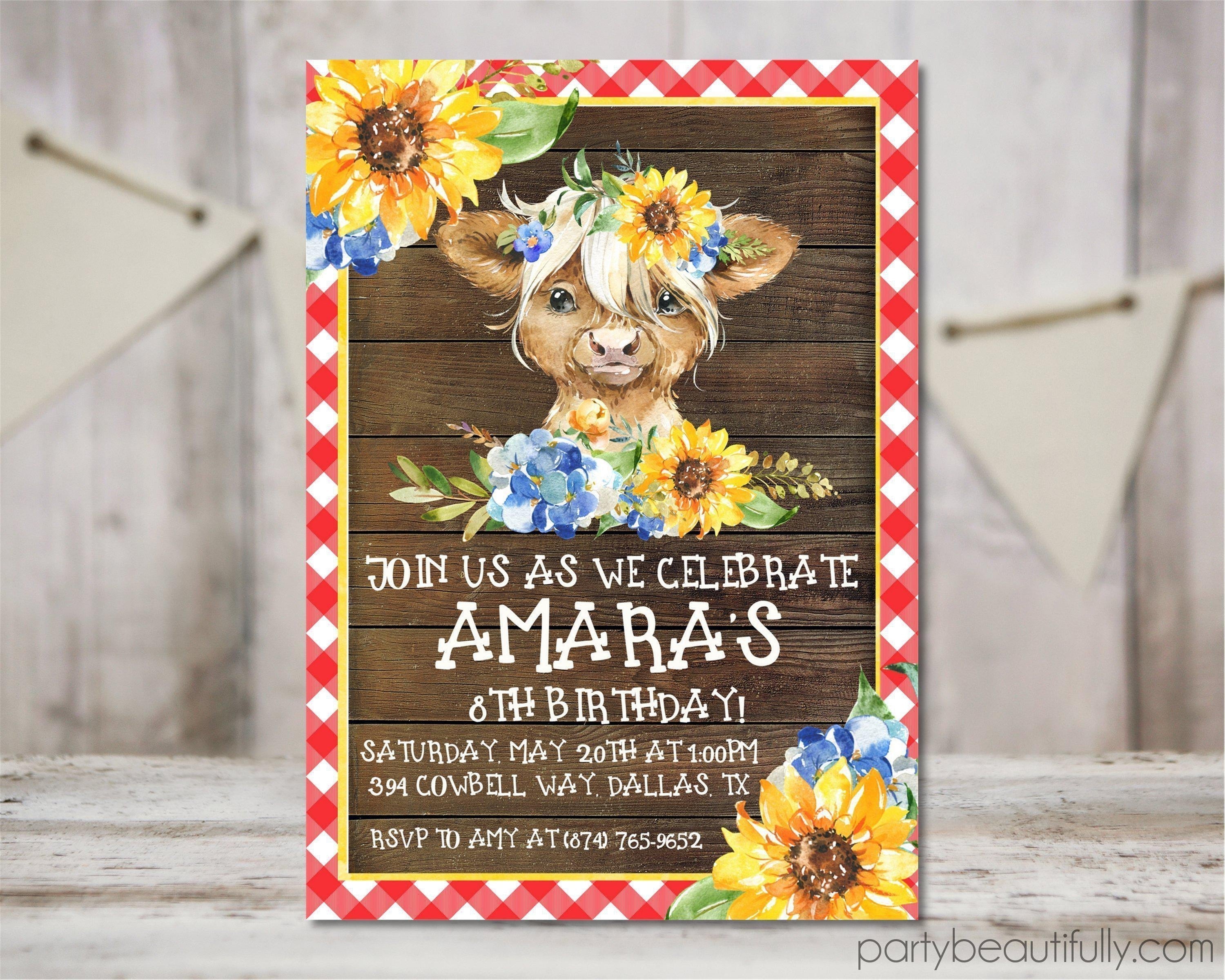 Farm Birthday Party Invitations