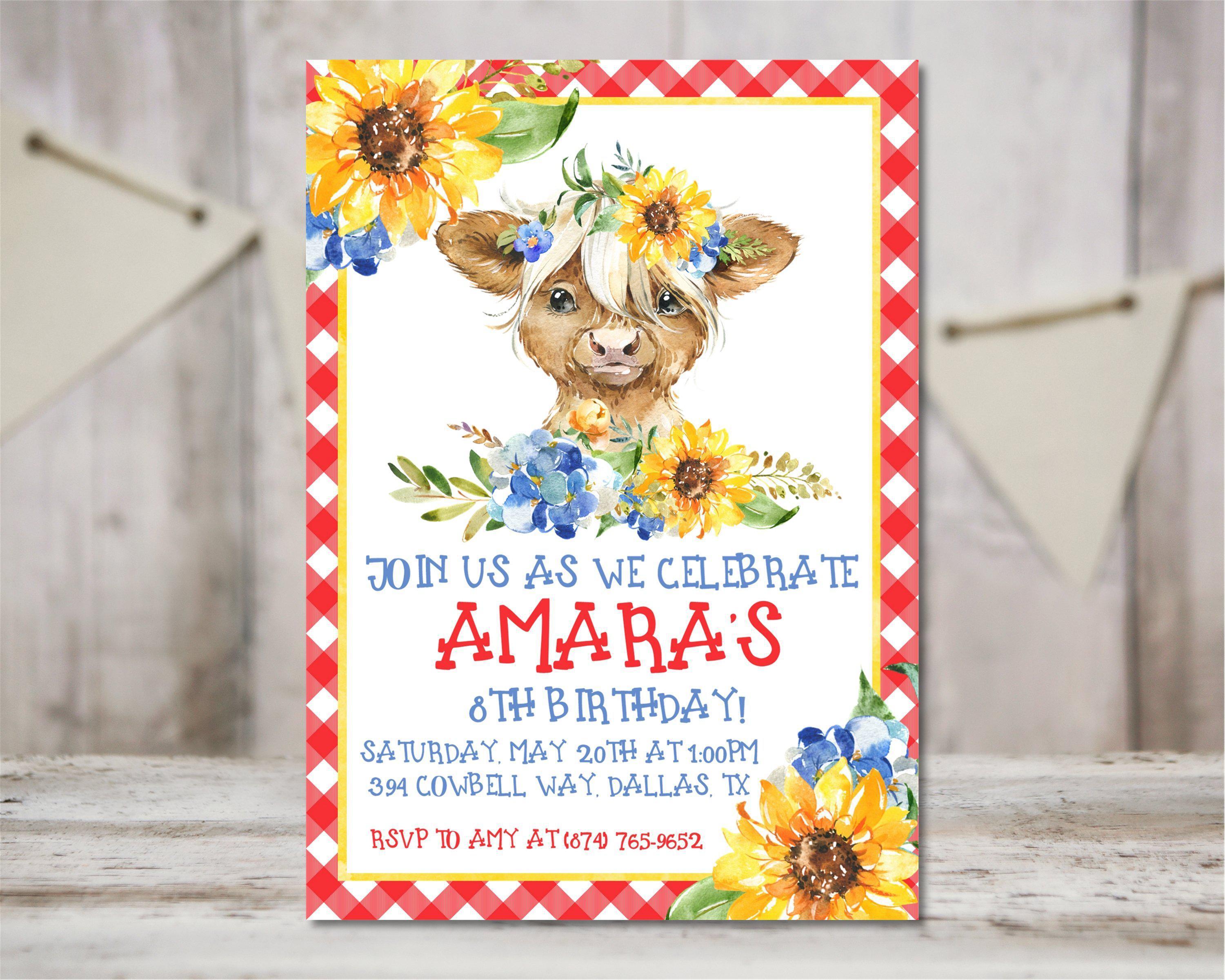 Farm Birthday Party Invitations