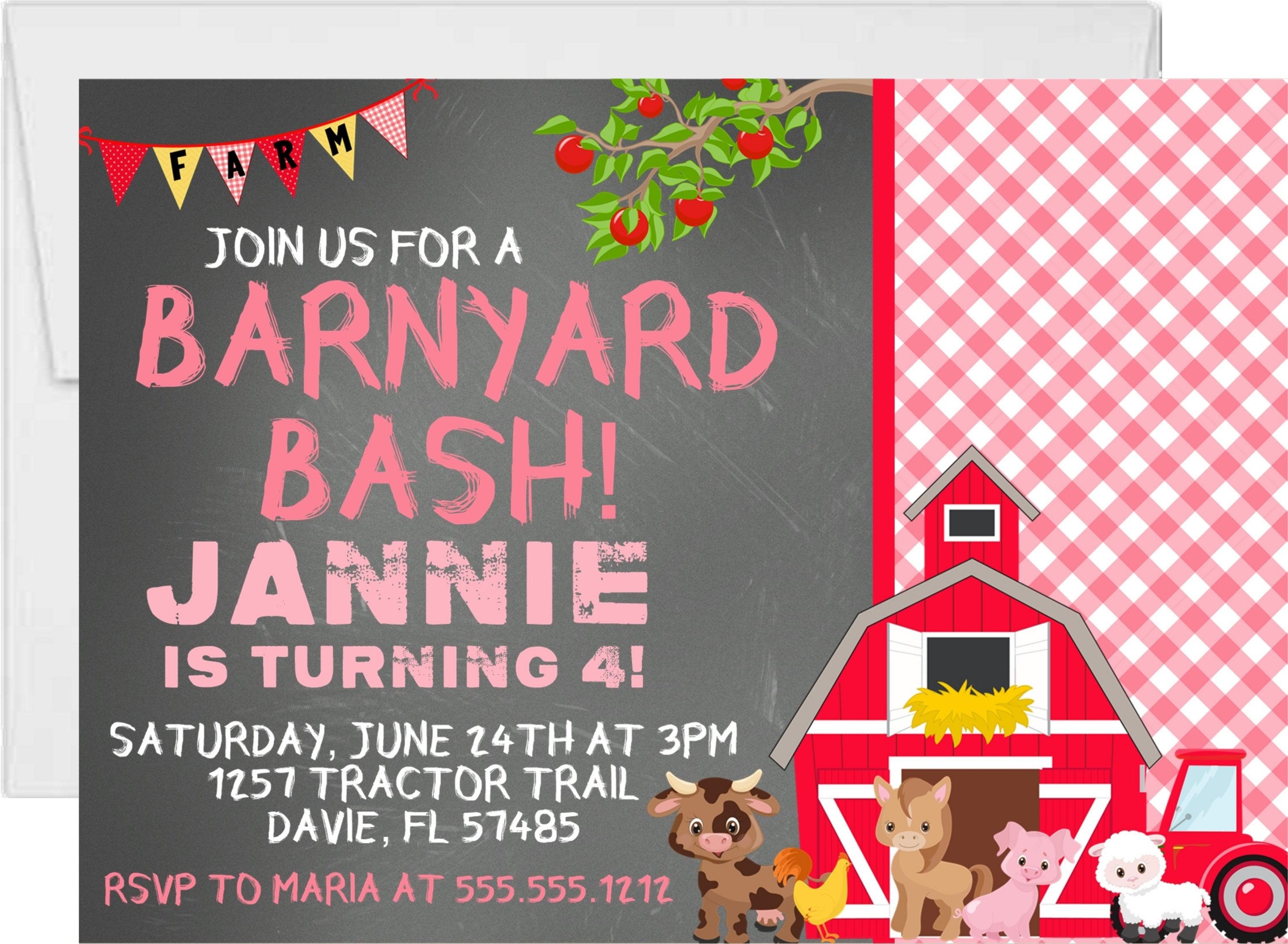 Farm Birthday Party Invitations