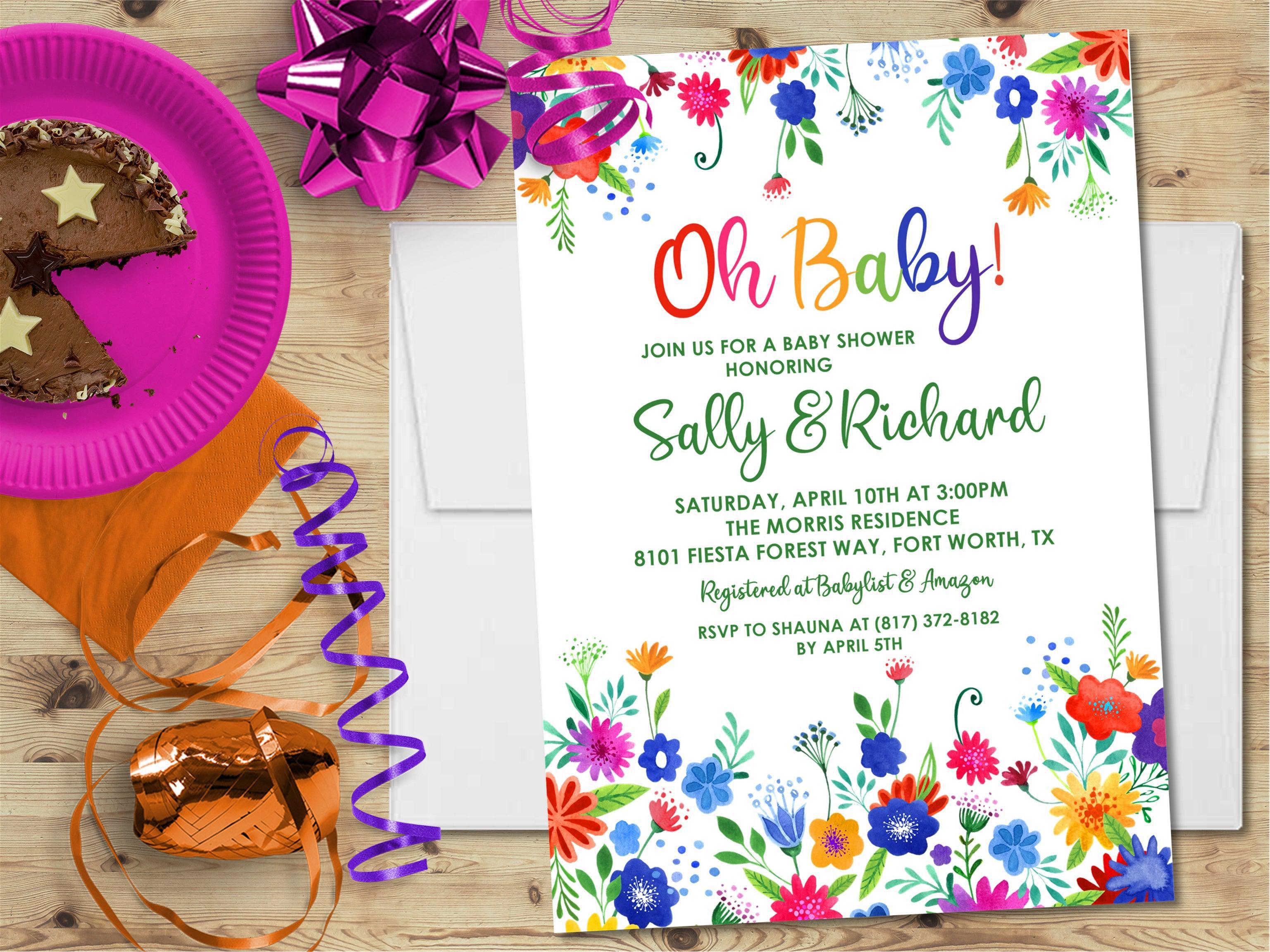 Fiesta Baby Shower Invitations