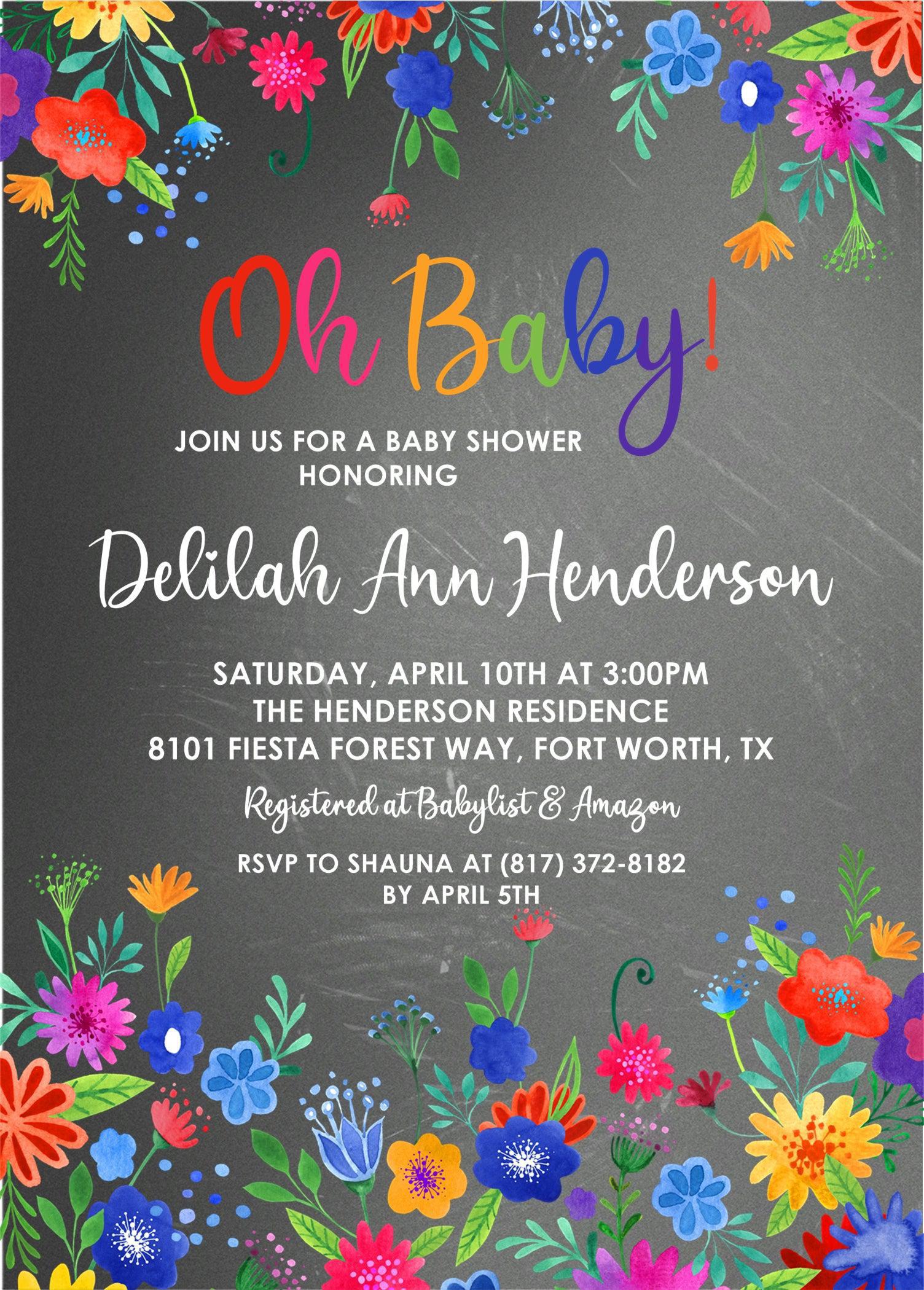 Fiesta Baby Shower Invitations