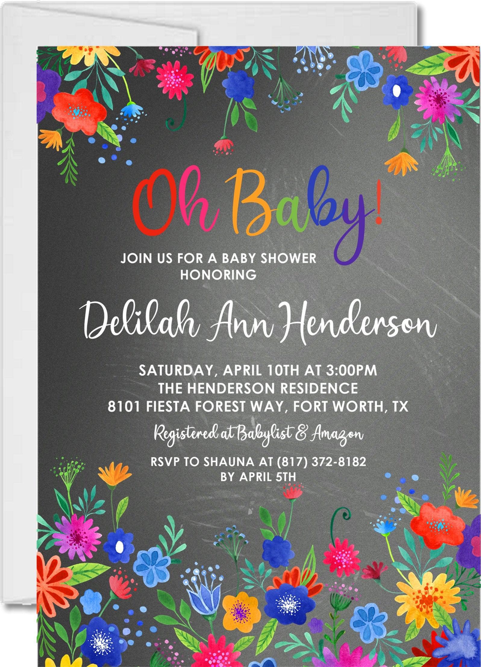 Fiesta Baby Shower Invitations