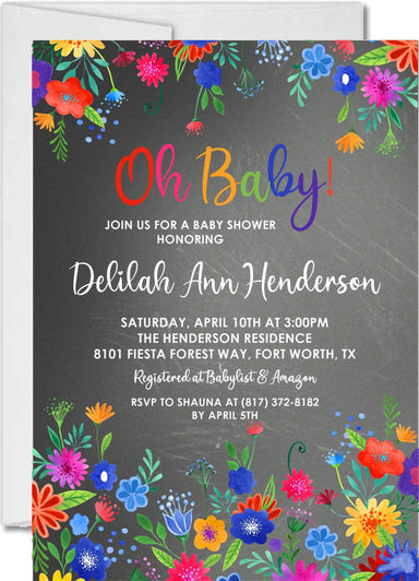 Fiesta Baby Shower Invitations