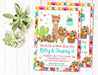 Fiesta Llama Birthday Party Invitations