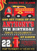 Firefighter Birthday Party Invitations