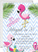 Flamingo Birthday Party Invitations