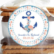 Floral anchor wedding sticker