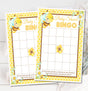 Floral bumble bee baby shower bingo printable