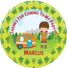 Forest camping birthday sticker