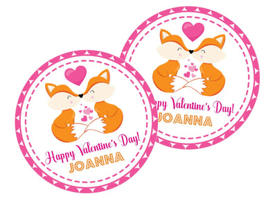 Fox Valentine's Day Stickers