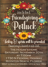 Friendsgiving Potluck Invitations