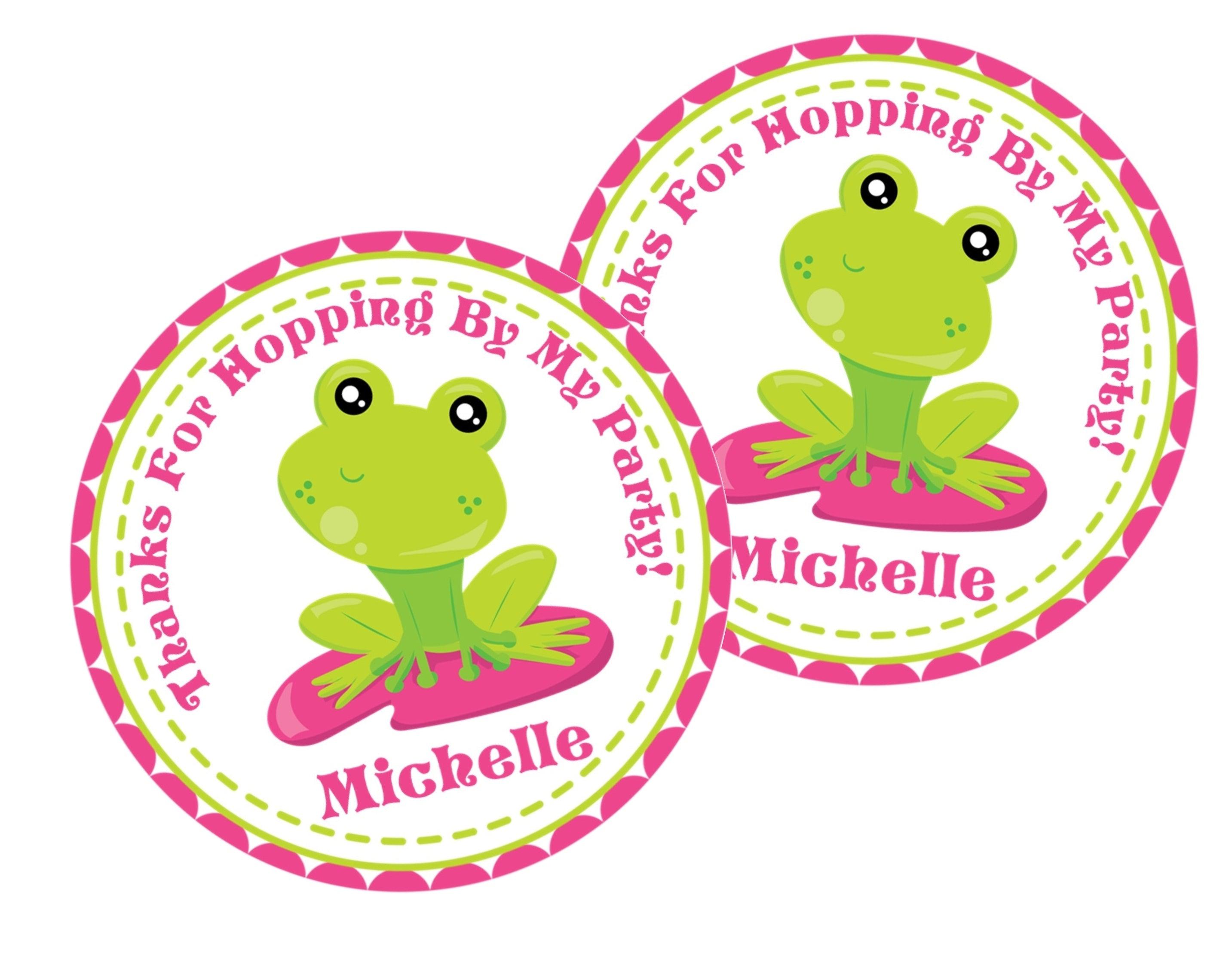 Frog Birthday Party Stickers